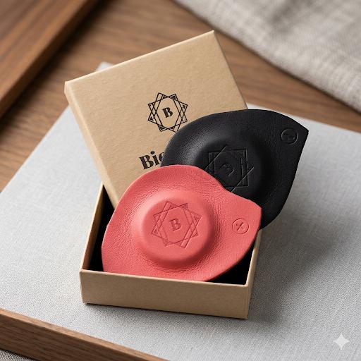 BiomagArt – Par de Imanes de Neodimio Horus – Uso en Biomagnetismo – Piezas Artesanales en Piel – Modelo Horus